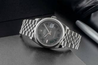 Thumbnail von Rolex Datejust 36 Wimbledon Dial Edelstahl Automatik Herrenuhr Ref. 126200 B&P