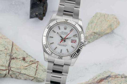  Rolex Datejust Turn-O-Graph Turn-O-Graph Stahl / Weissgold Automatik Herrenuhr Ref 116264 B&P 