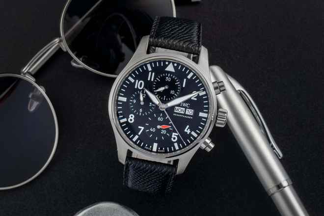  IWC Fliegeruhr Chronograph Fliegerchronograph Chronograph Stahl Automatik Ref. IW378001 B&P 2023 