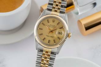 Thumbnail von Rolex Datejust 36 Oyster Perpetual Stahl / Gold Automatik Ref 16013 Box
