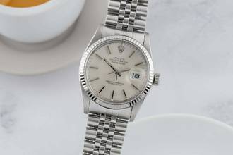 Thumbnail von Rolex Datejust 36 Stahl / Weissgold Automatik Herrenuhr Ref. 16014 Klassiker