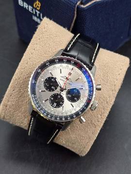  Breitling Navitimer 1 B01 Chronograph 43mm AB0138241G1P1 Leather Bracelet Unworn/New Condition Full Set 4-2026 