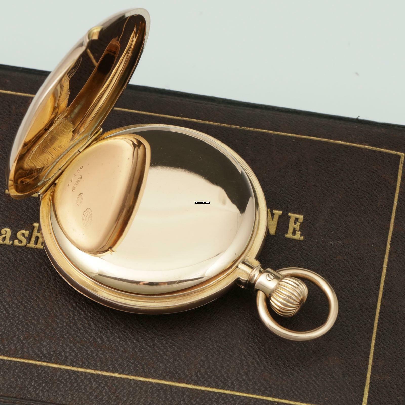 Thumbnail von A. Lange & Söhne Qualität 1A 18k Gold Taschenuhr-Original Etui und Zertifikat 1889 Diamant BOX und Museums Zertifikat