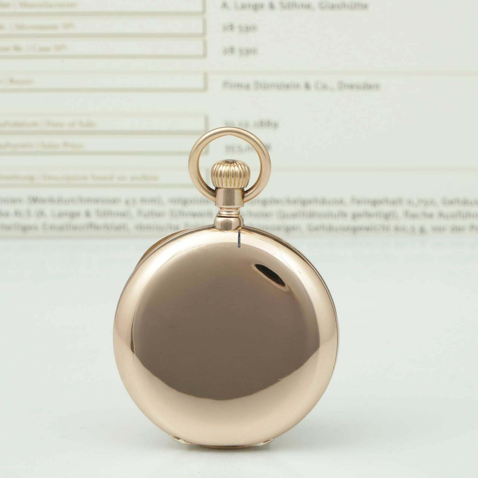 Thumbnail von A. Lange & Söhne Qualität 1A 18k Gold Taschenuhr-Original Etui und Zertifikat 1889 Diamant BOX und Museums Zertifikat