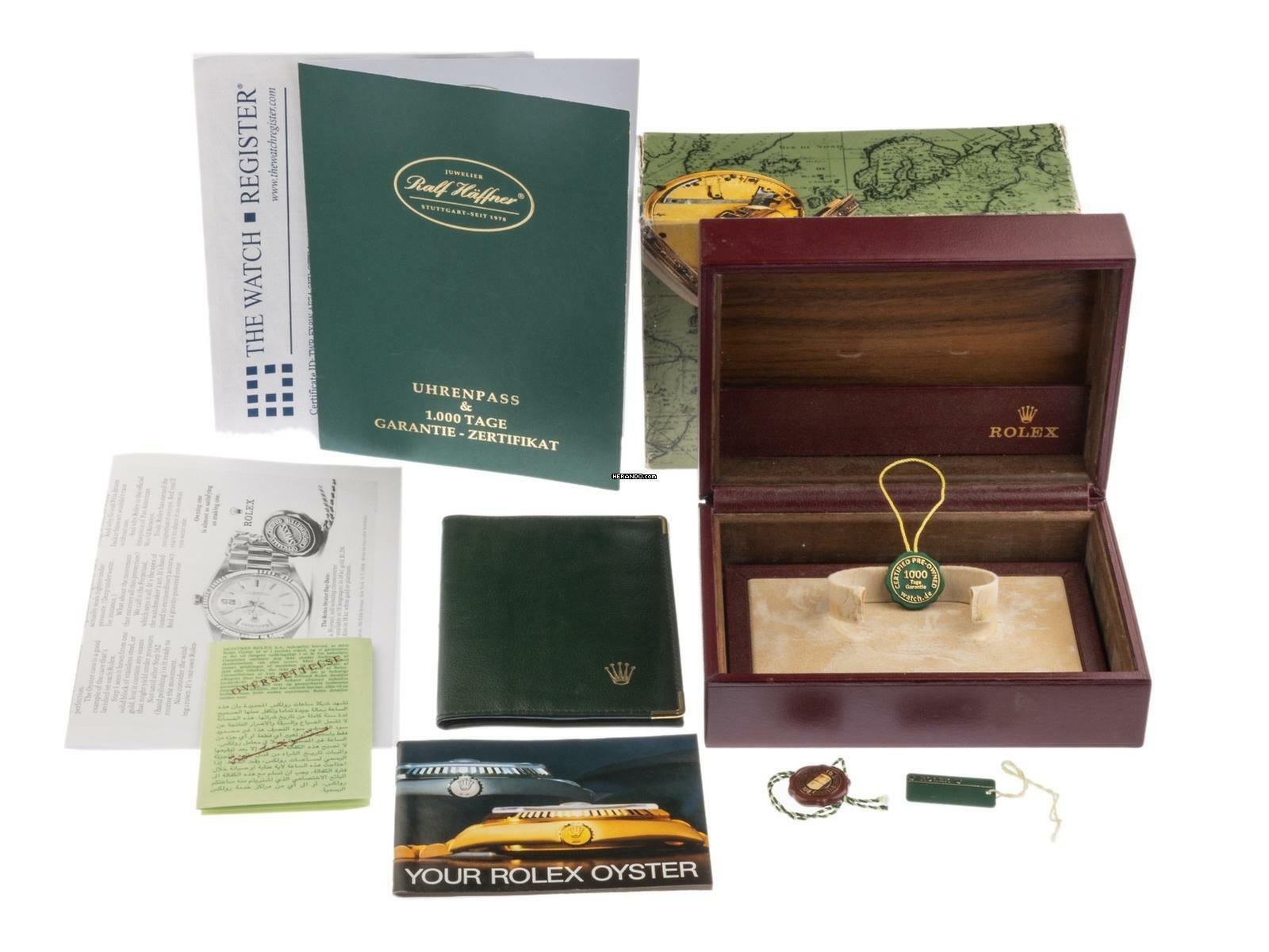 Rolex Day-Date 36 18kt Gelbgold Ref.1803 1976 Box&Beschreibung sehr gut Vintage Day-Date 18kt Gelbgold open 6/9