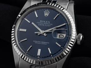 Thumbnail von Rolex Datejust 36 Ref.1601 1968 Box&Beschreibung sehr gut Vintage Datejust Stahl 18kt Weißgold open 6/9