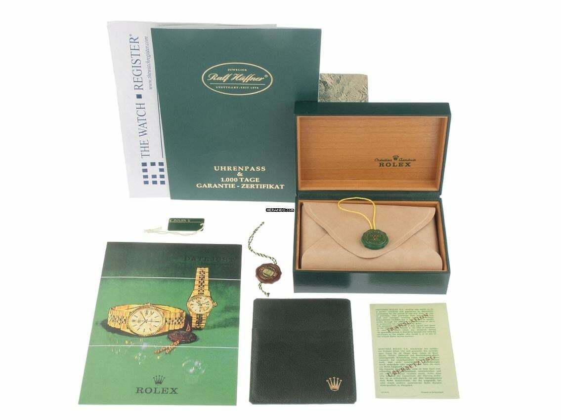 Rolex Datejust 36 Ref.1601 1968 Box&Beschreibung sehr gut Vintage Datejust Stahl 18kt Weißgold open 6/9