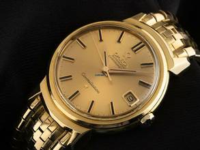 Thumbnail von Omega Constellation Ref.14398SC 1962 original Box original unpoliert Constellation Grand Deluxe Automatic Chronometer 18kt Gelbgold 117g