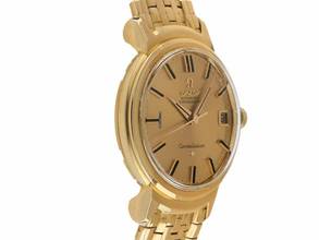 Thumbnail von Omega Constellation Ref.14398SC 1962 original Box original unpoliert Constellation Grand Deluxe Automatic Chronometer 18kt Gelbgold 117g