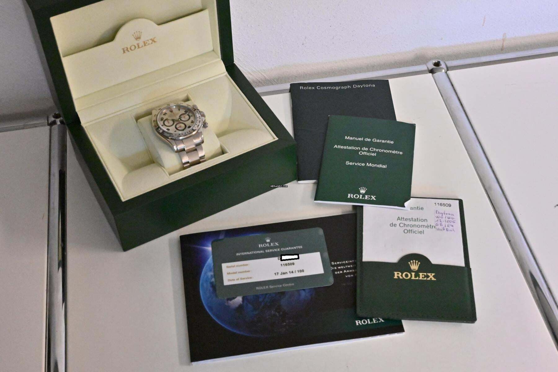 Thumbnail von Rolex Daytona Cosmograph Racing Dial 18k WG White Gold Rehaut LC160 116509