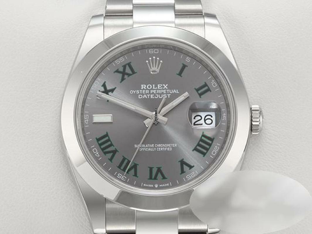 Rolex Datejust 41 41mm 126300 2025 Wimbledon Edelstahl Automatik Stahl Stainless Steel Oyster-band Chronometer