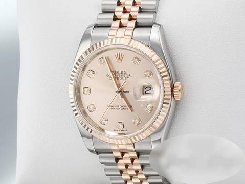  Rolex Datejust 36 36mm 116231 2010 Lc100 Stahl Rosegold 750 Diamanten Automatik Stainless Steel 18kt Rose Gold Jubilé-band Chronometer Oyster 