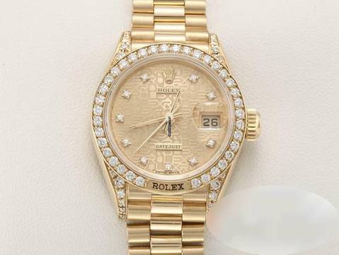  Rolex Lady-Datejust Gelbgold 750 Diamanten Brillanten Automatik Gold Damen 