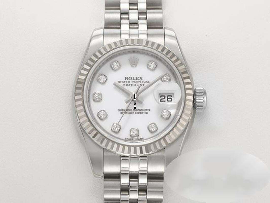  Rolex Lady-Datejust Stahl Weissgold 750 179174 2015 Diamanten Automatik Stainless Steel 18kt White Gold Jubilé-band Chronometer Oyster 