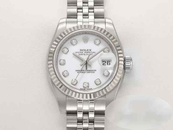  Rolex Lady-Datejust Stahl Weissgold 750 179174 2015 Diamanten Automatik Stainless Steel 18kt White Gold Jubilé-band Chronometer Oyster 