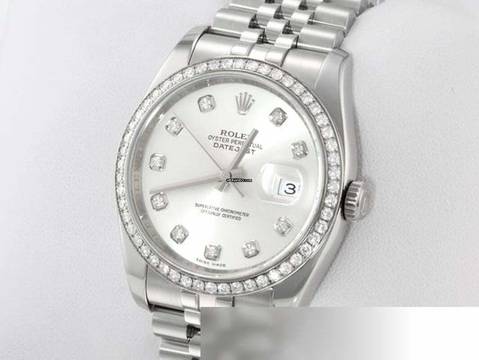 Rolex Datejust 36 36mm 116244 2015 Stahl Weissgold 750 Diamanten Automatik Stainless Steel 18kt White Gold Jubilé-band Chronometer Oyster 