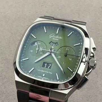  Glashütte Original Seventies Chronograph Panoramadatum NEW FULL SET 