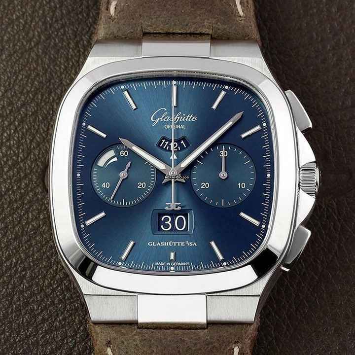  Glashütte Original Seventies Chronograph Panoramadatum Panorama Date 40mm NEW FULL SET 