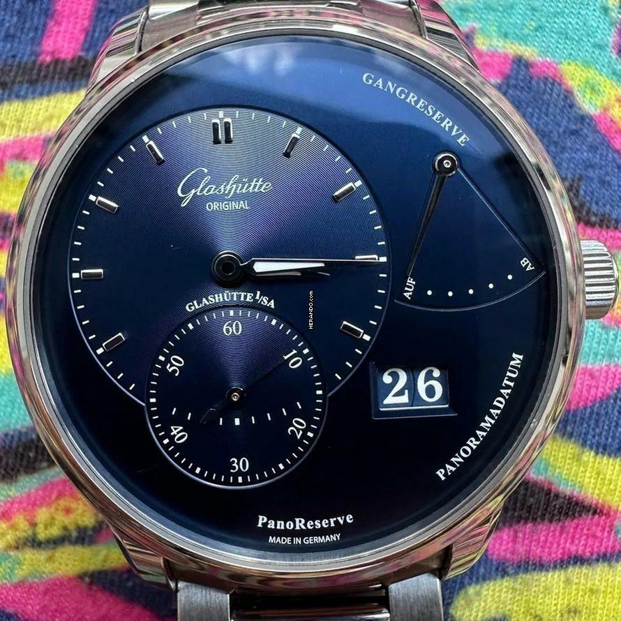 Glashütte Original PanoReserve Blue 40mm NEW FULL SET 