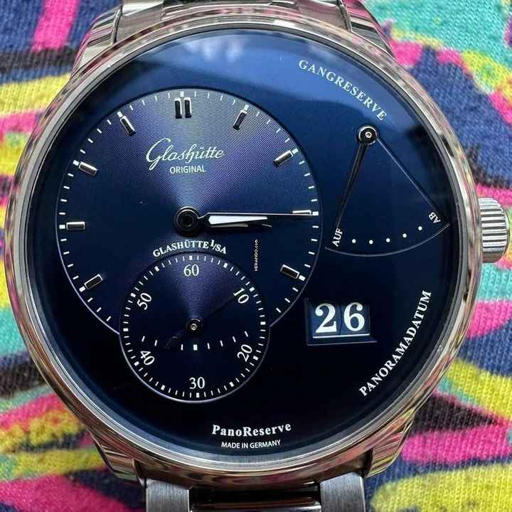  Glashütte Original PanoReserve Blue 40mm NEW FULL SET 