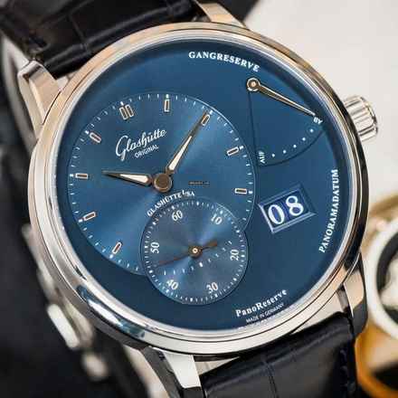  Glashütte Original PanoReserve Blue 40mm NEW FULL SET 