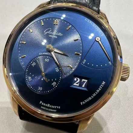  Glashütte Original PanoReserve 40mm Blue NEW FULL SET 