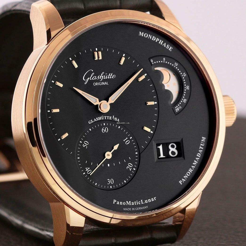  Glashütte Original PanoMaticLunar Black 40mm NEW FULL SET 