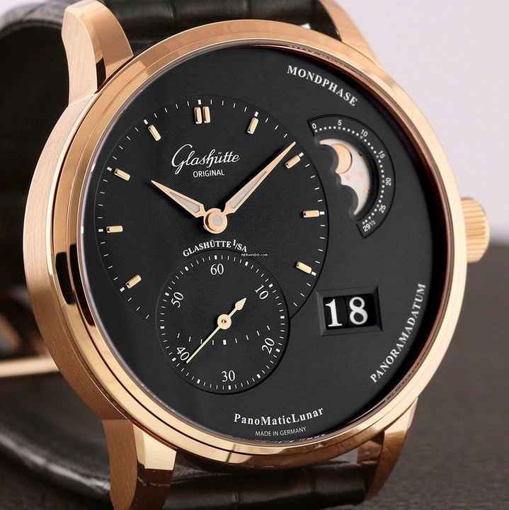  Glashütte Original PanoMaticLunar Black 40mm NEW FULL SET 