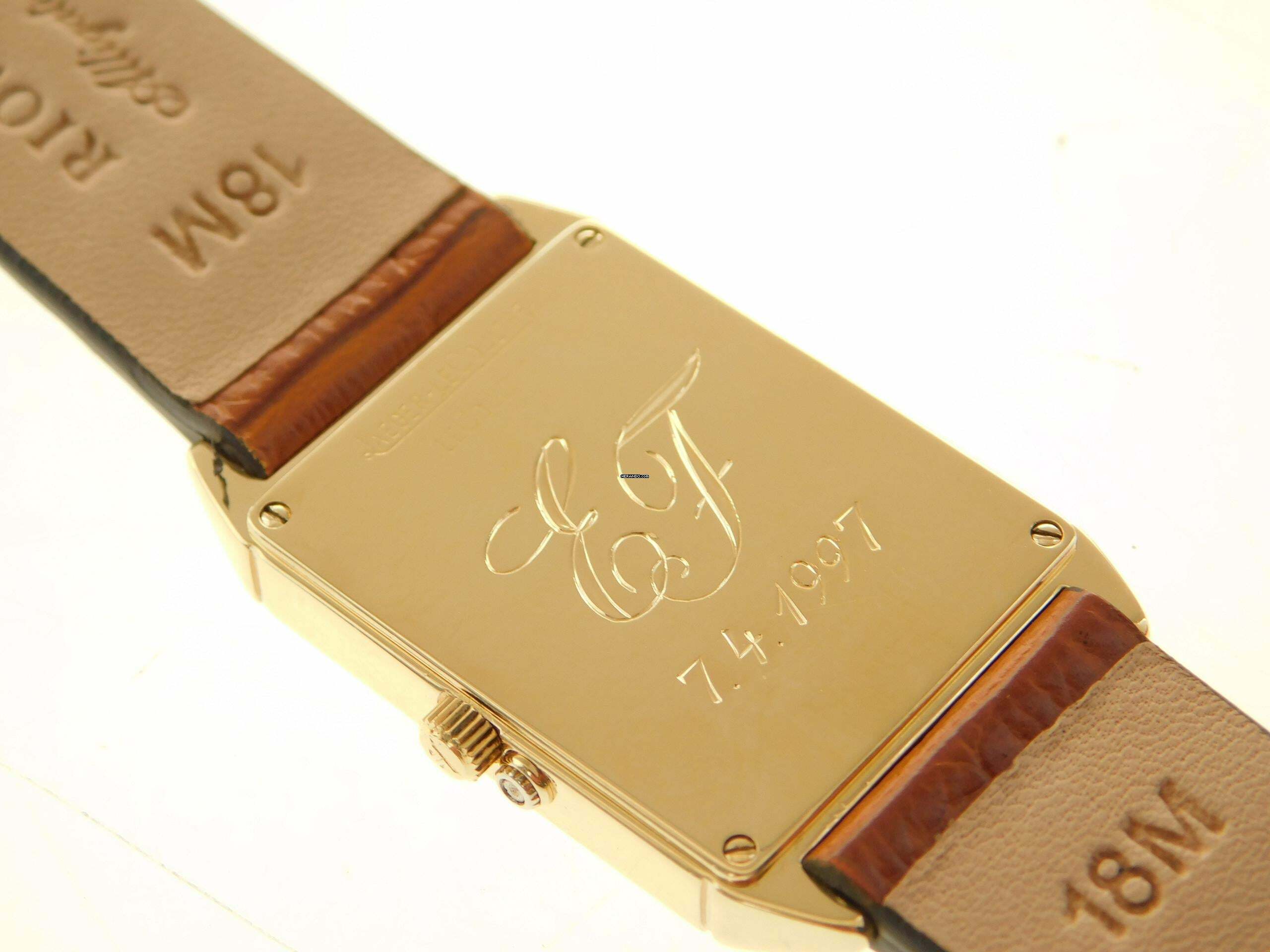 Thumbnail von Jaeger-LeCoultre 18 Karat Gelbgold Herrenuhr mit Calendar und Mondphase Rarität Herrengröße 24,5 x 38,5 mm