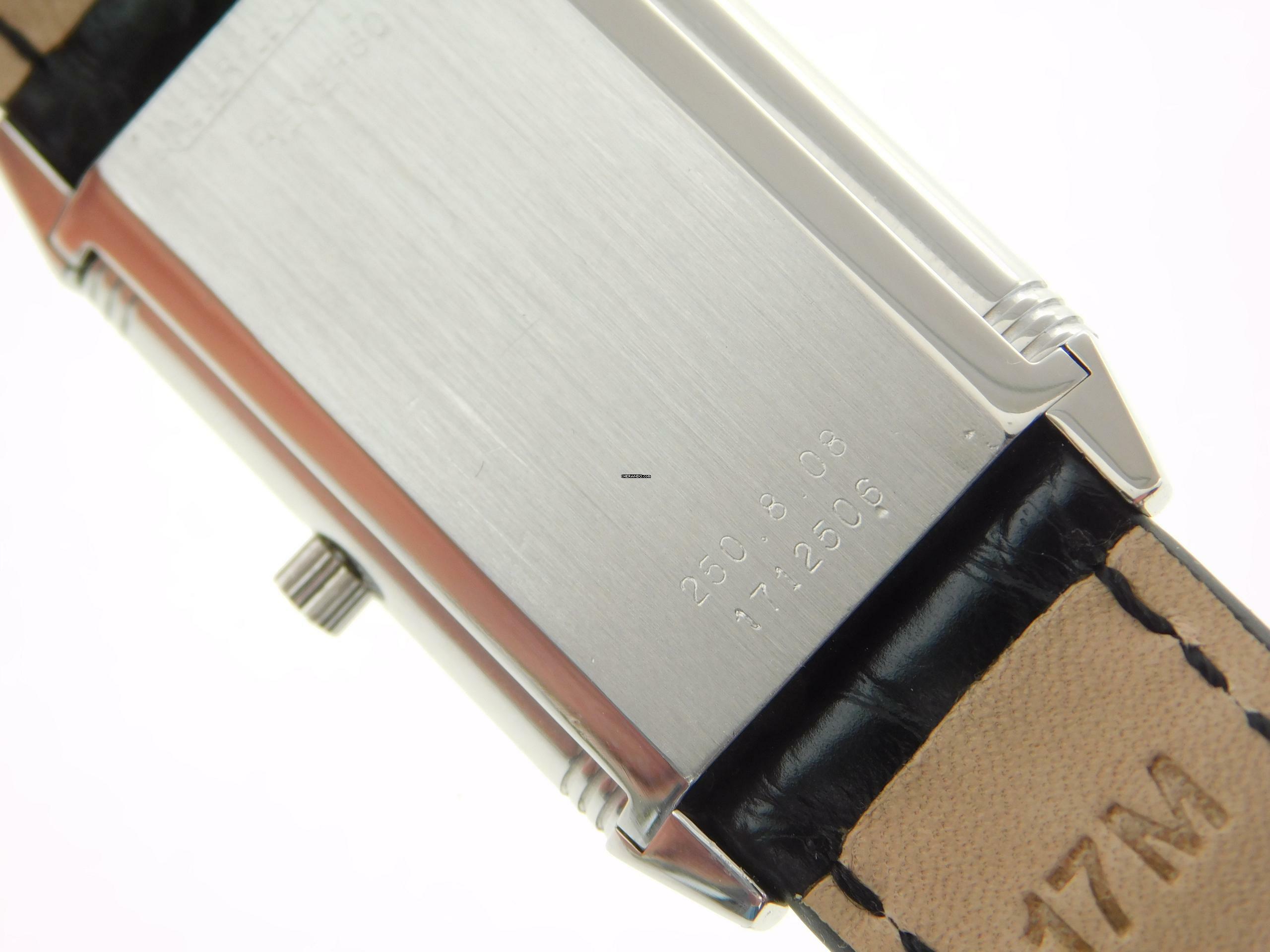 Thumbnail von Jaeger-LeCoultre Reverso Classique Classic im sehr guten Zustand mit neuem schwarzem Krokoband Classic Modell 23 x 38 mm