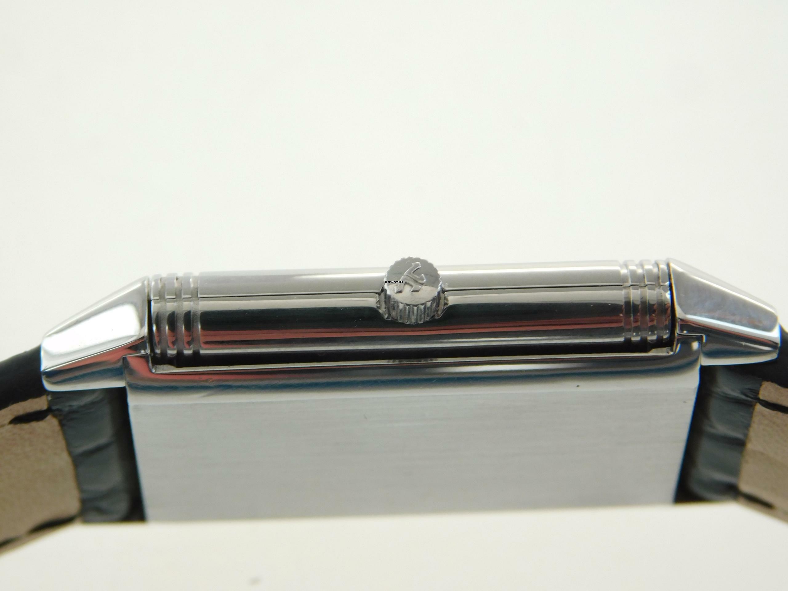 Thumbnail von Jaeger-LeCoultre Reverso Classique Classic im sehr guten Zustand mit neuem schwarzem Krokoband Classic Modell 23 x 38 mm