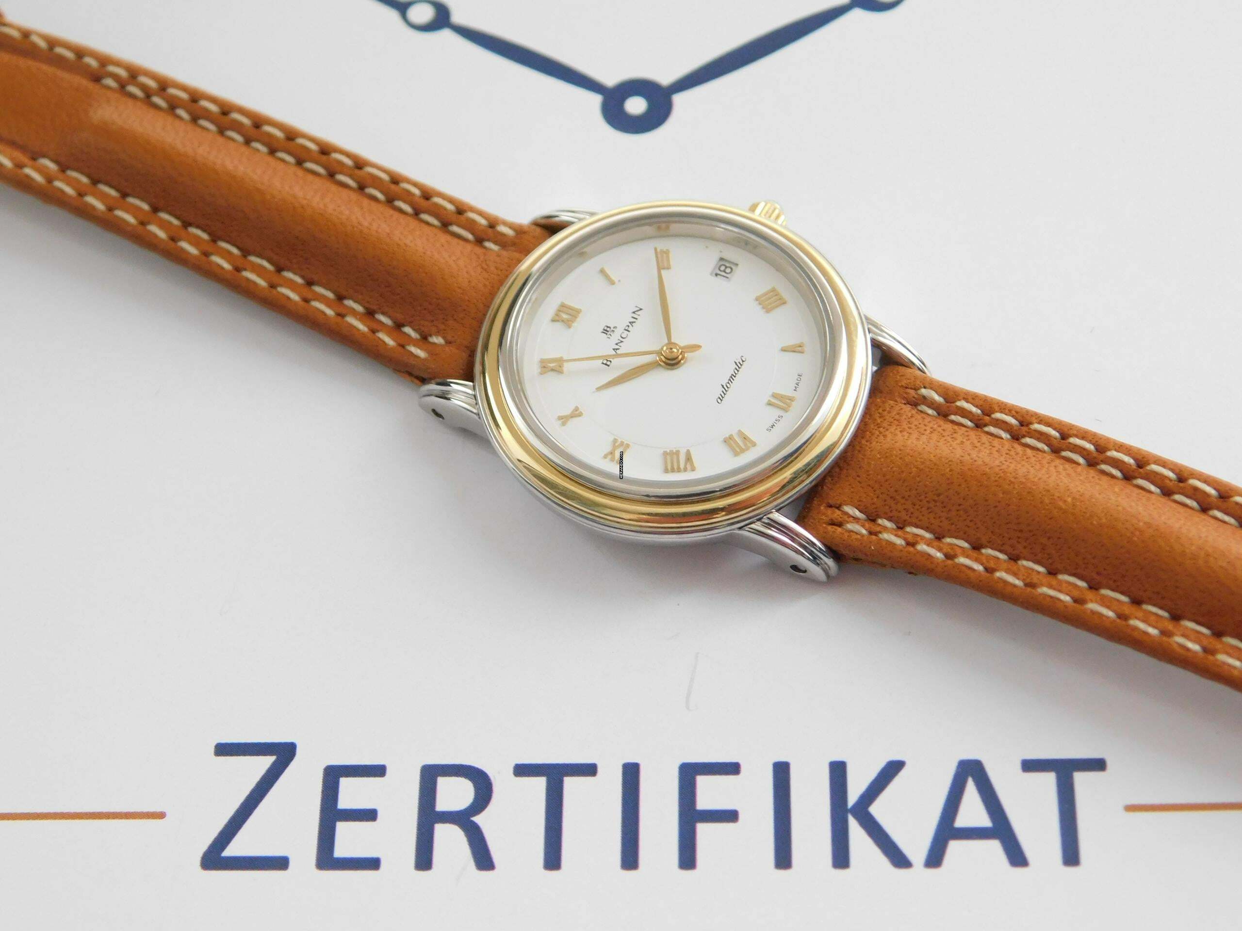  Blancpain Villeret 18 Kt / Edelstahl Villeret Automatik 26mm Damenuhr im Best Zustand 