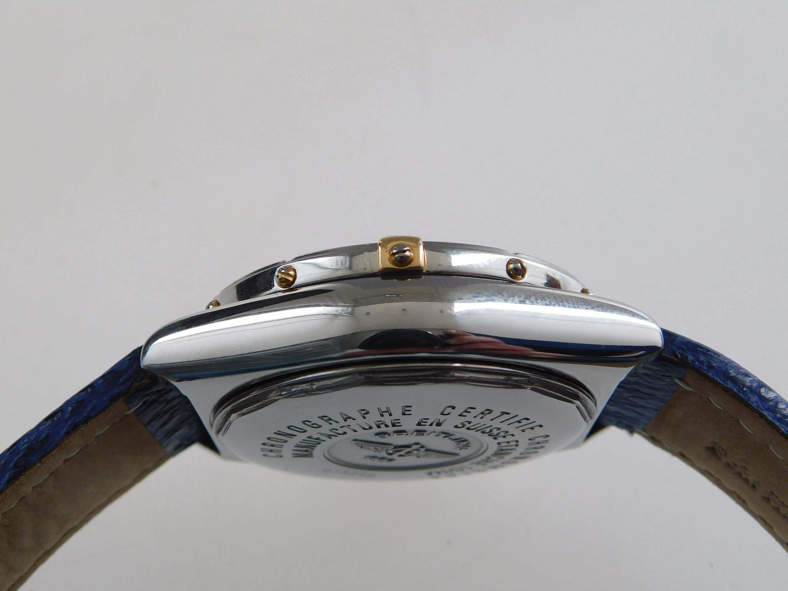 Thumbnail von Breitling Crosswind Chronograph Stahl Gold Chronometre blaues Zifferblatt