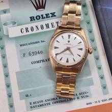 Thumbnail von Rolex Oyster Perpetual 34 1952 Oyster Perpetual Bubbleback 34mm Automático Ouro Rosé Completo