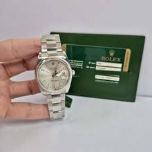 Thumbnail von Rolex Oyster Perpetual Date Silver Dial 34mm Automático Completo