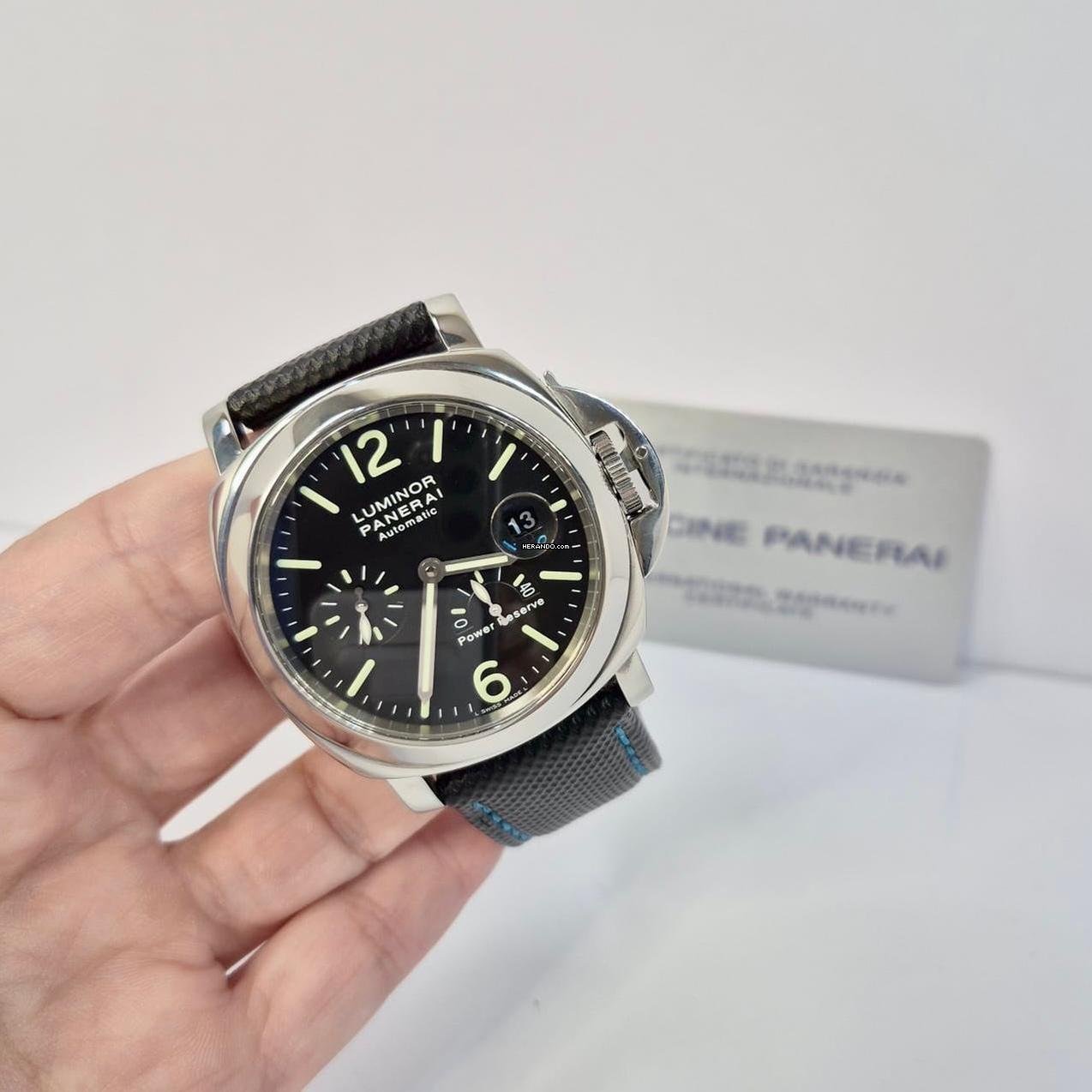  Panerai Luminor Power Reserve 44mm Automático 2 Pulseiras 