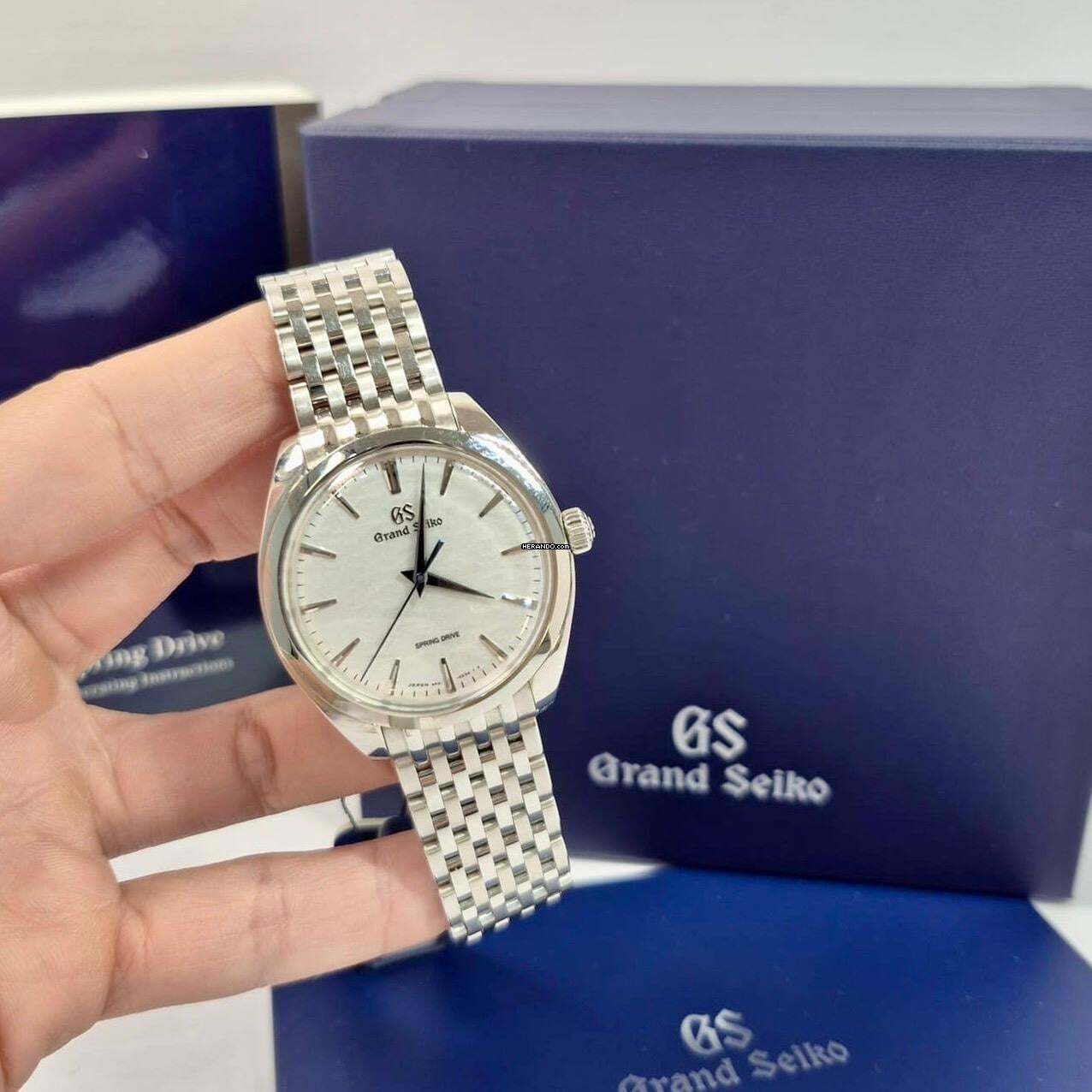  Grand Seiko Elegance Collection Omiwatari Elegance 38mm Corda Spring Drive Completo 