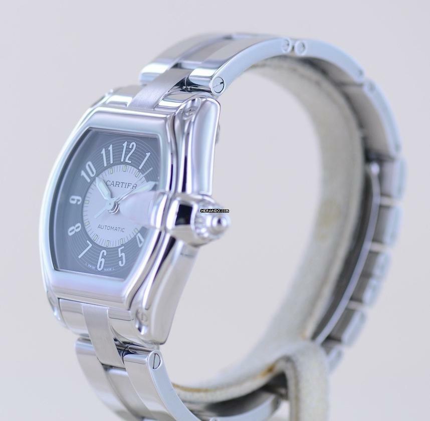 Thumbnail von Cartier Roadster Date black silver dial Automatik Sportlich Top Stahlband B+P