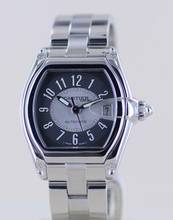 Thumbnail von Cartier Roadster Date black silver dial Automatik Sportlich Top Stahlband B+P