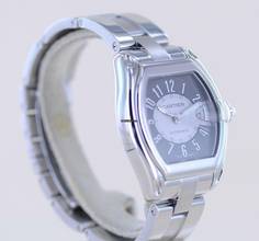 Thumbnail von Cartier Roadster Date black silver dial Automatik Sportlich Top Stahlband B+P