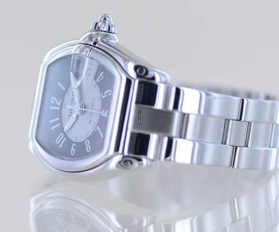 Thumbnail von Cartier Roadster Date black silver dial Automatik Sportlich Top Stahlband B+P