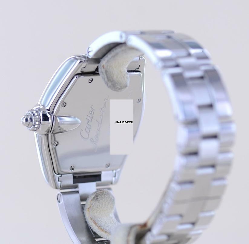 Thumbnail von Cartier Roadster Date black silver dial Automatik Sportlich Top Stahlband B+P