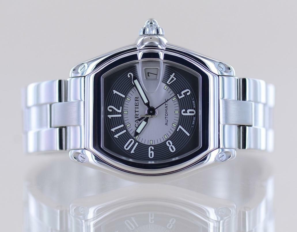Thumbnail von Cartier Roadster Date black silver dial Automatik Sportlich Top Stahlband B+P