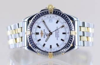 Thumbnail von Breitling Windrider Stahl Gold Pilotband white Dial Automatic 38mm Klassiker B+P