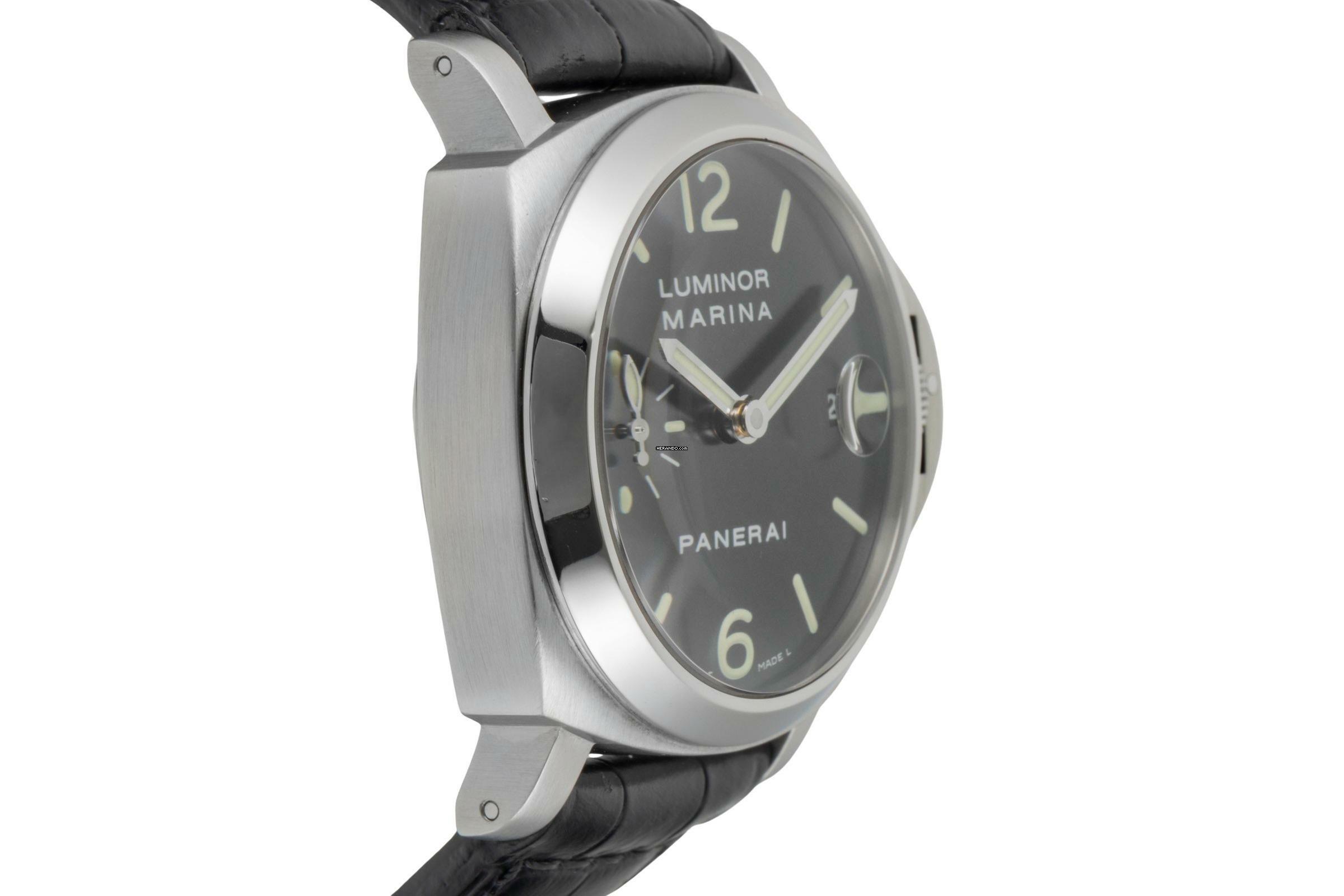 Thumbnail von Panerai Luminor Marina Automatic Stahl Automatik Herrenuhr Ref. PAM00048 B&P 2007