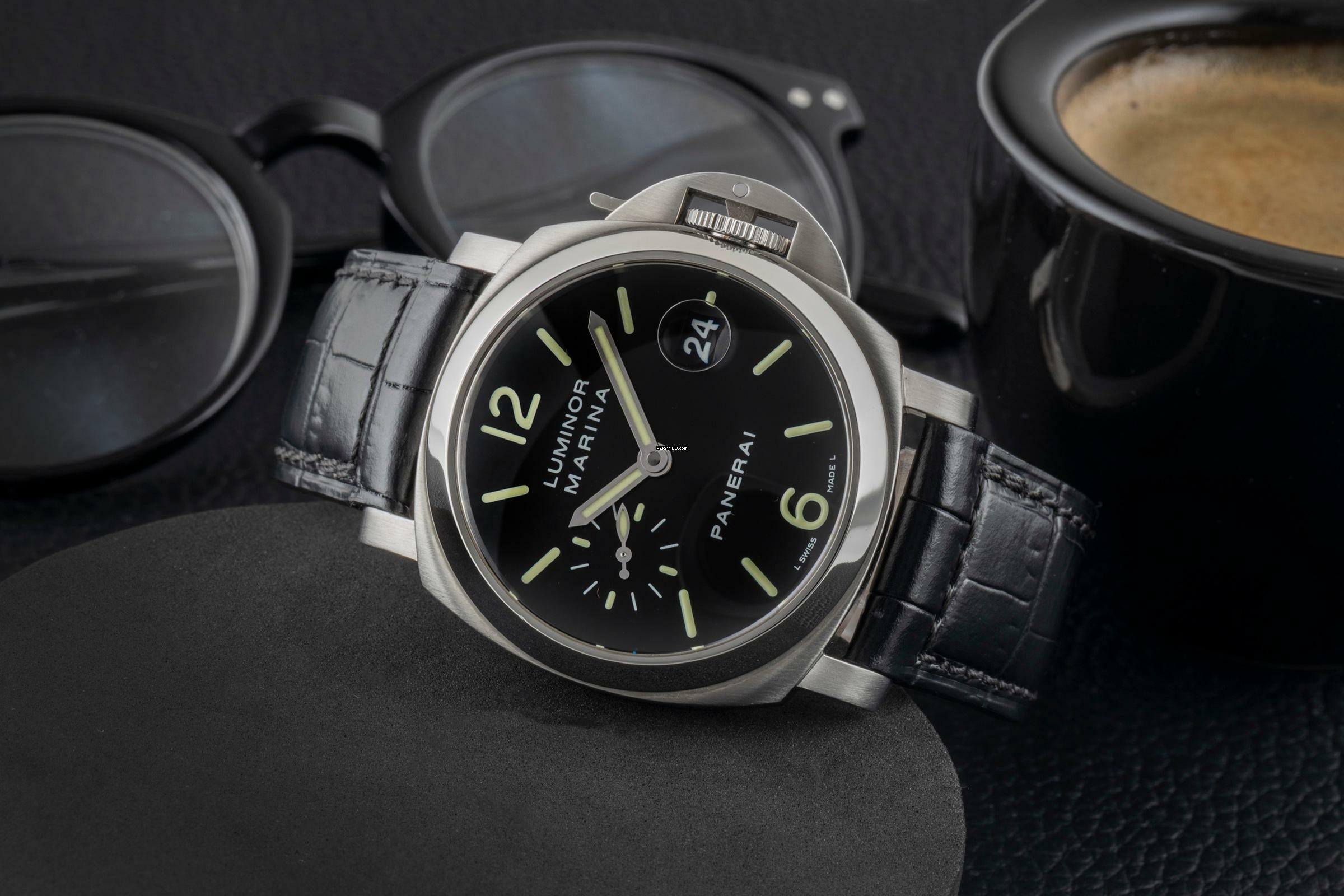 Thumbnail von Panerai Luminor Marina Automatic Stahl Automatik Herrenuhr Ref. PAM00048 B&P 2007