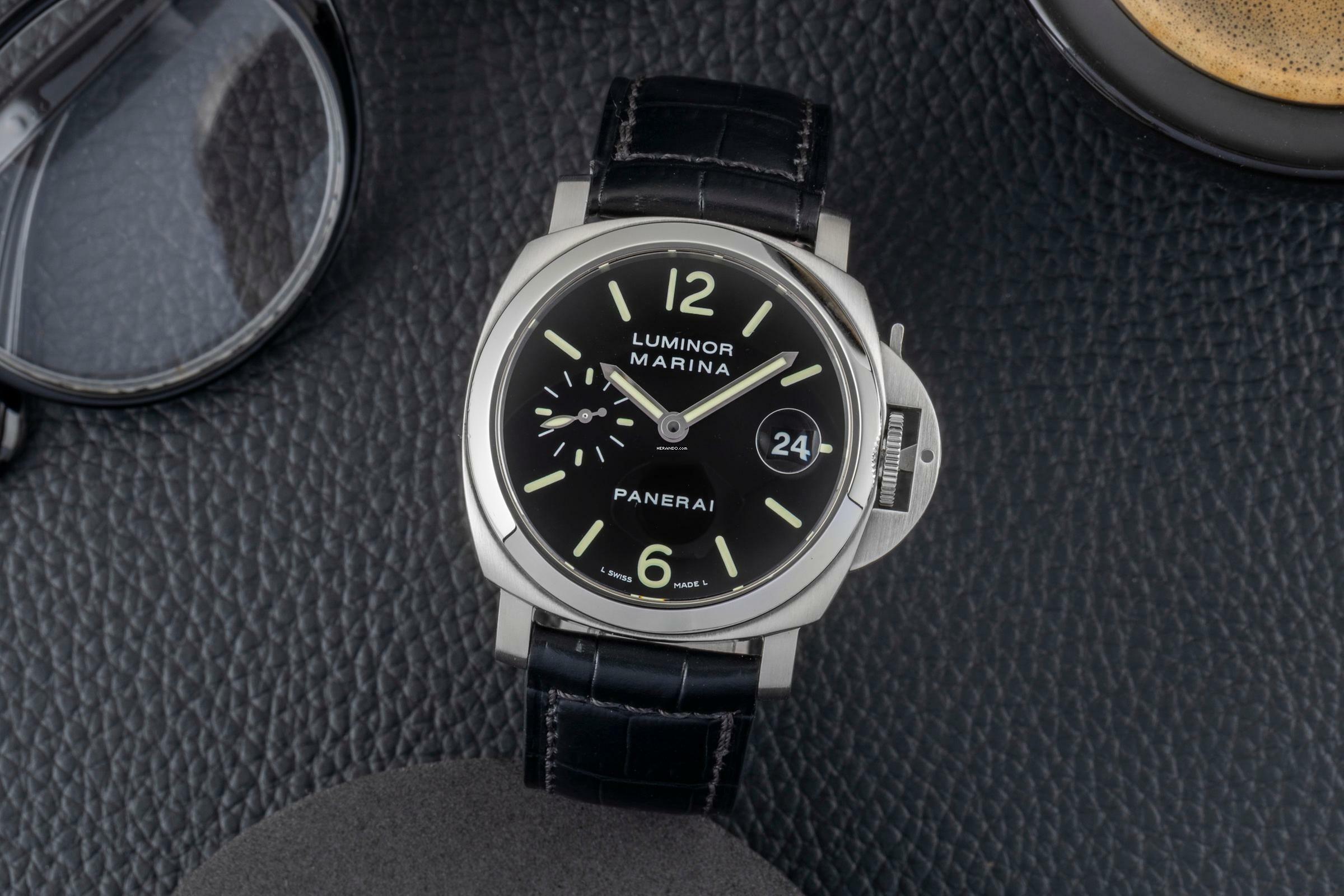 Thumbnail von Panerai Luminor Marina Automatic Stahl Automatik Herrenuhr Ref. PAM00048 B&P 2007