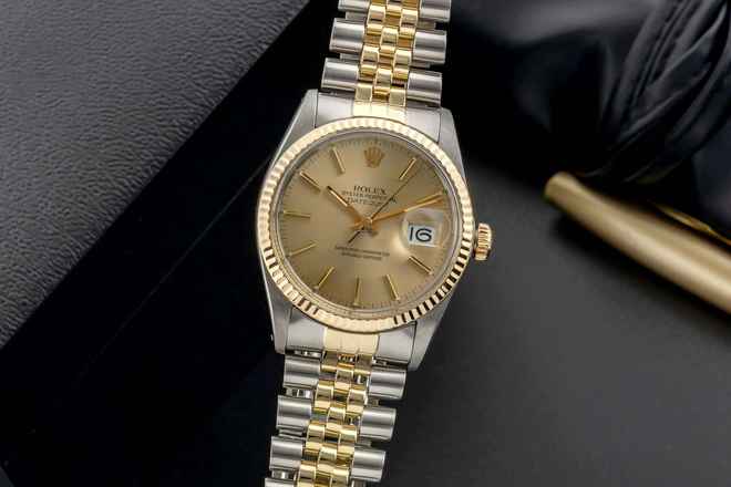  Rolex Datejust 36 Oyster Perpetual Stahl / Gold Automatik Ref 16013 Klassiker 