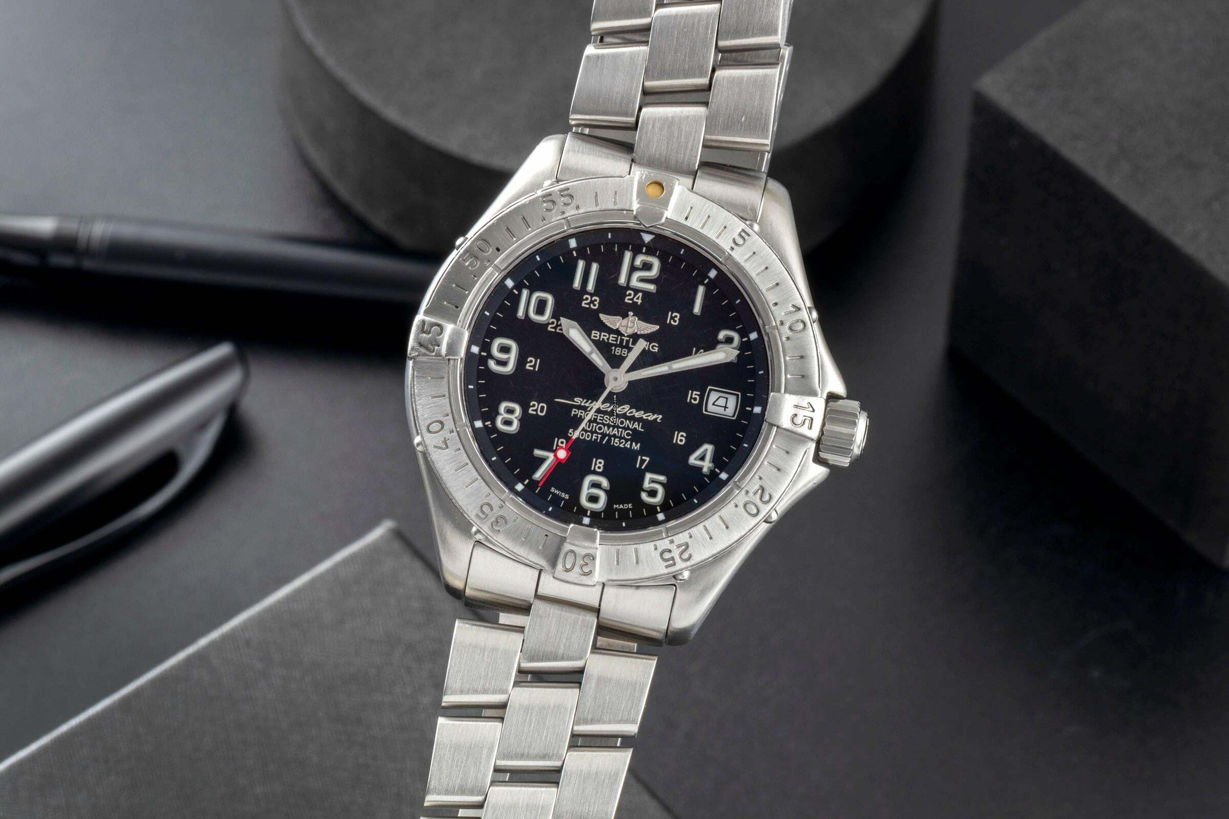  Breitling Superocean 5000ft Edelstahl Automatik Herrenuhr Ref. A17345 