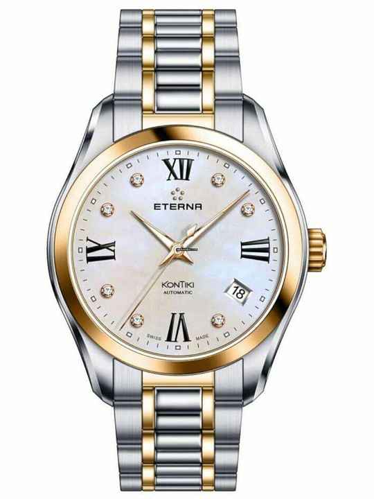  Eterna Kontiki 1260.53.66.1732 Damenuhr KonTiki Automatik Diamant 36mm 10ATM 